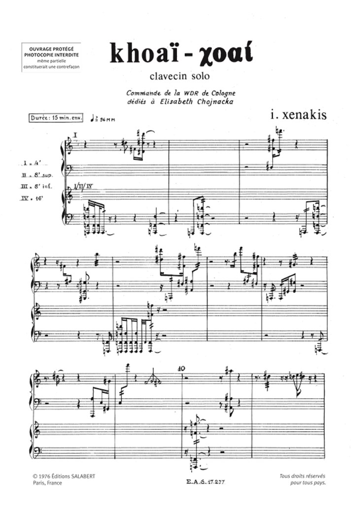 Khoai Pour Clavecin